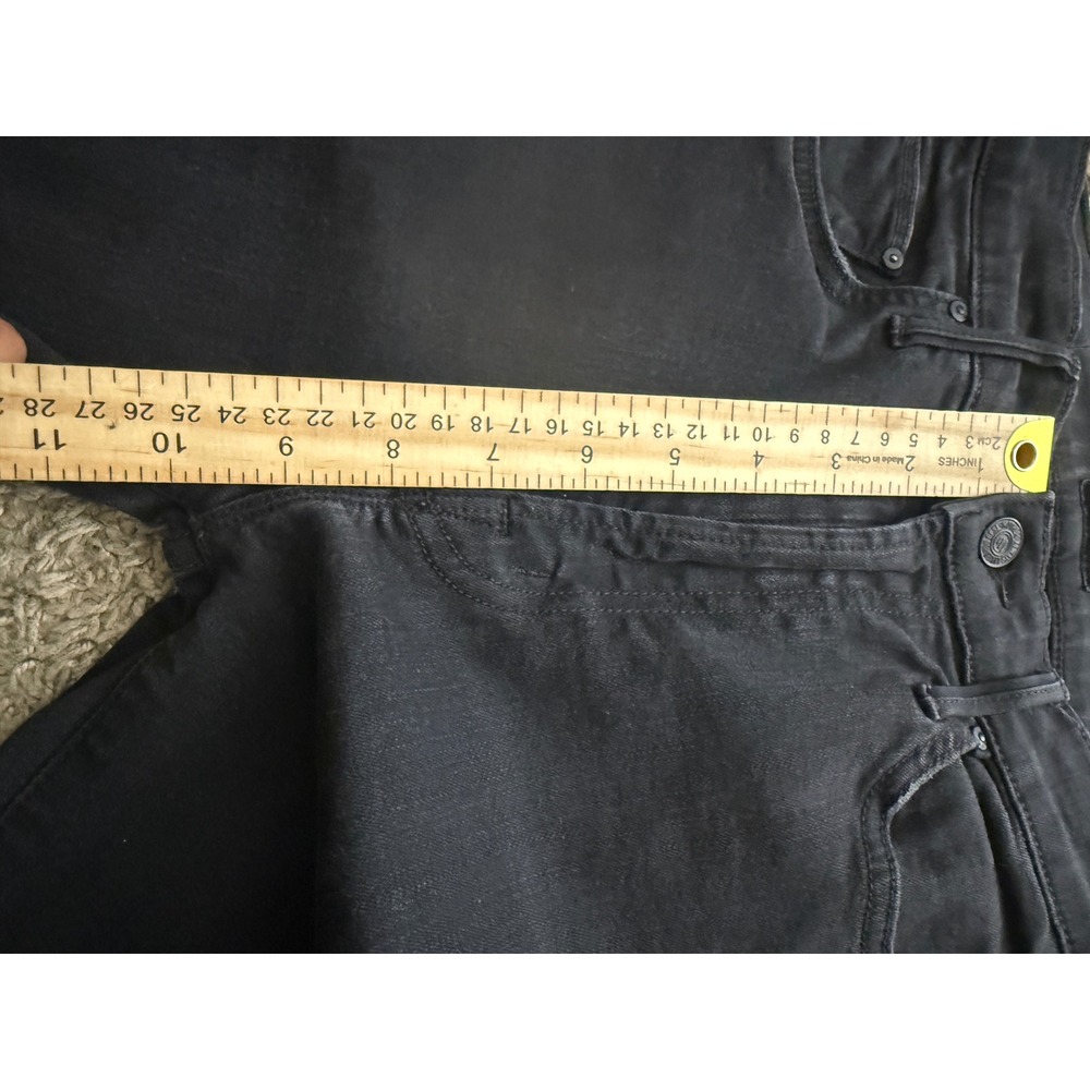 Mother Insider Crop Step Fray Jeans Not Guilty Black High Rise Flare Size 27 - Picture 5 of 8